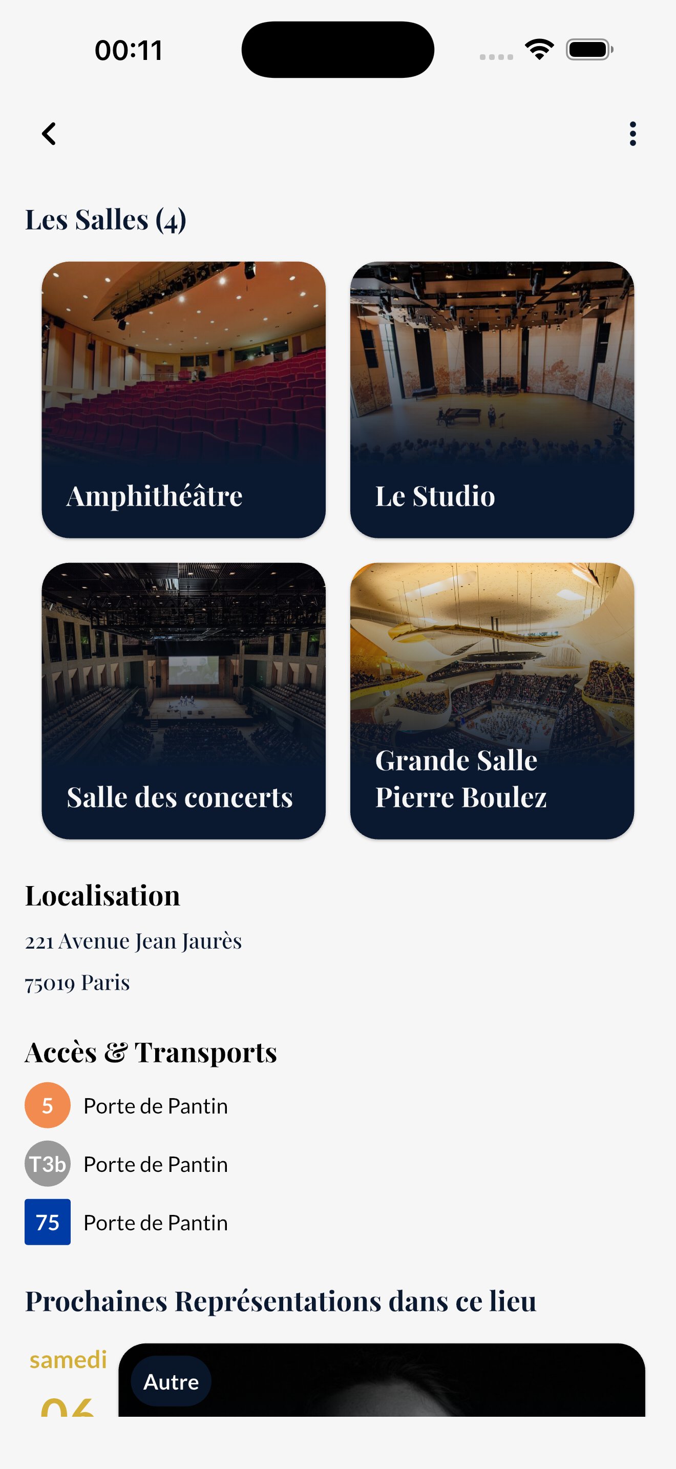Salles du lieu