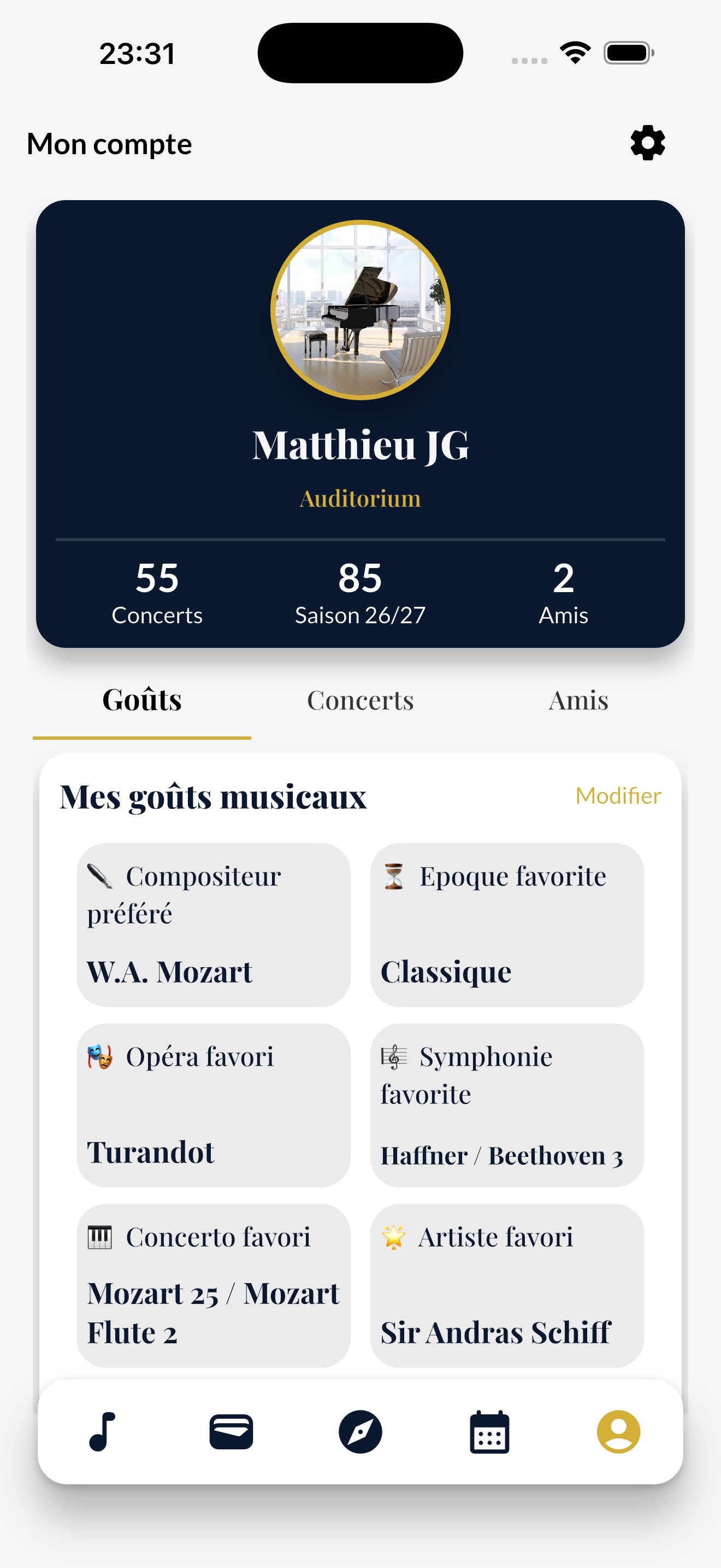 Mon profil
