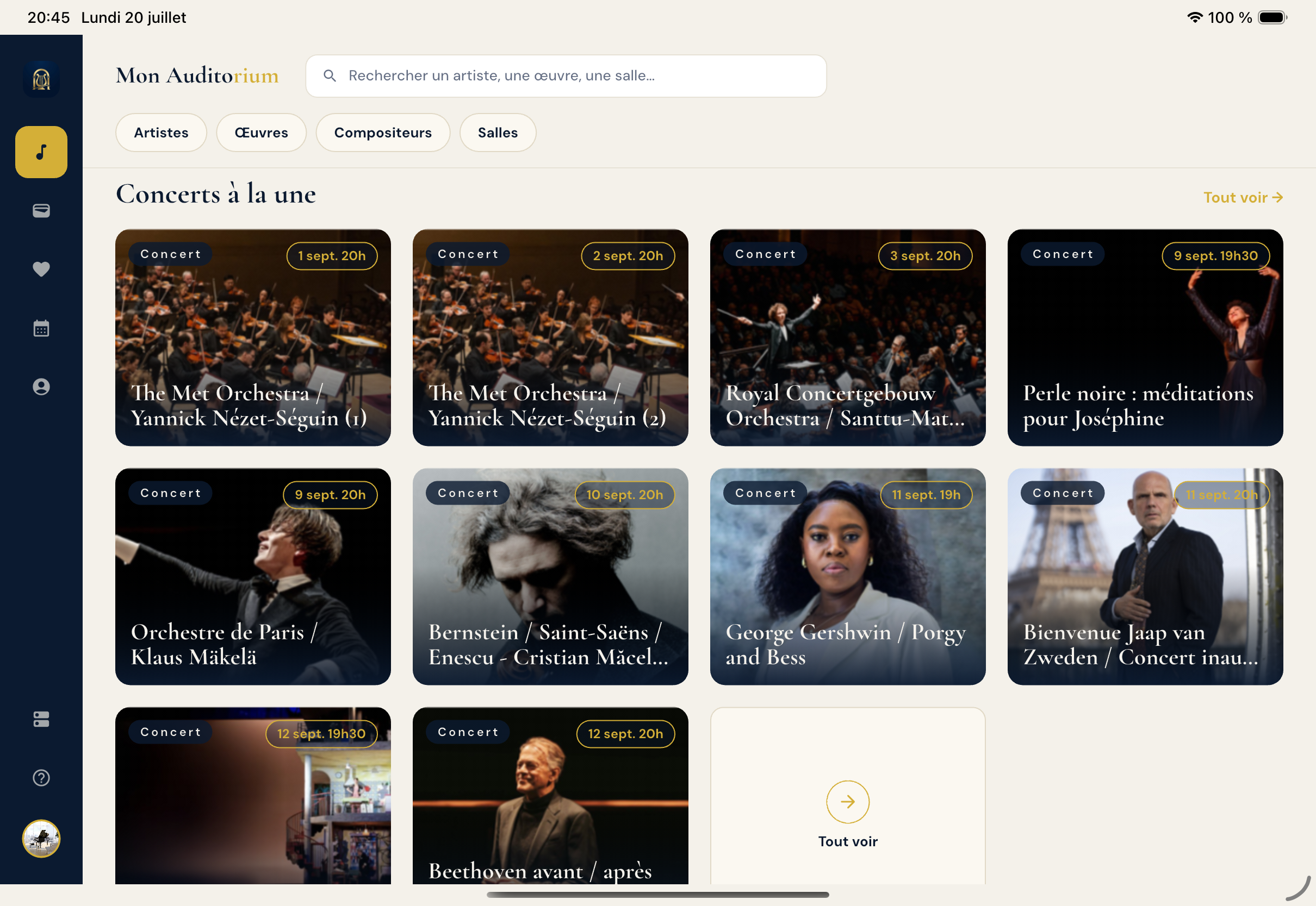 Mon Auditorium sur tablette